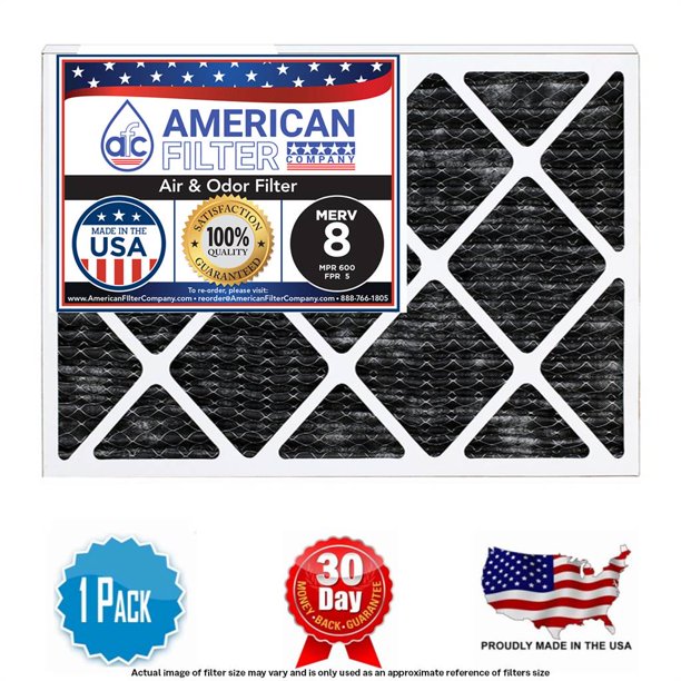 American Filter Company Brand Compatible to 16x25x2 Air Filters MERV 8 Odor (MPR 600 FPR 5
