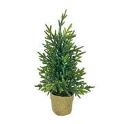 18" Green Mini Tabletop Pine Tree in Basket by Ashland-Christmas Decorations
