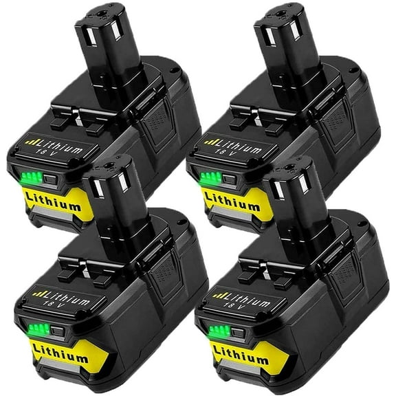 4Pack 5.0Ah P108 18Volt Replacement Battery Compatible with Ryobi 18V Lithium-Ion Battery
