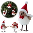 thumbnail image 4 of Plush Lifelike Mini Bird Christmas Tree Hanging Pendant for Holiday Decor and DIY Projects, 4 of 9