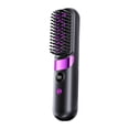 thumbnail image 1 of Cepillo alisador de pelo inalámbrico, 6000 mAh, iones negativos, pantalla LCD, 4 temperaturas, antiencrespamiento y brillo, para viajar y para casa, apto para todo tipo de cabello, 1 of 7