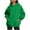 Green, variant on Brilliant Cyber/Monday Pink Womens Women's Casual Color Long Sleeve Zipper Pullover Hooded Tops With Pocket