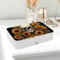 thumbnail image 6 of Sunflower Elegant PU Leather Jewelry Organizer Box with Removable Compartment, Portable Earring Organizer and Bracelet Holder, 6 of 6