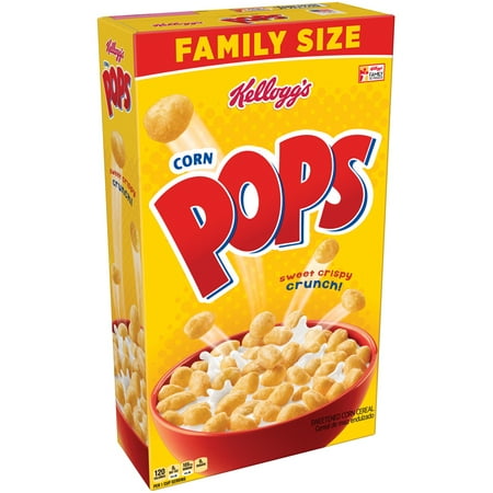 (2 Pack) Kellogg's Corn Pops Crispy Breakfast Cereal, 19.1 (Best Cereal Without Sugar)