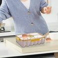 thumbnail image 3 of Egg Storage Container, Refrigerator Organizer, Built-In Freshness Date Tracker, Kitchen Food Preservation, Durable Plastic Egg Keeper, 3 of 3