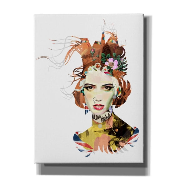 Epic Graffiti 'The Queen' by Giulio Lurissevich, Giclee Canvas Wall Art, 40"x54"