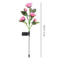 thumbnail image 2 of ¡Campaña con descuento!2 piezas 5 Luces solares LED luces rosas luces de jardín impermeables al aire libre atmósfera festiva luces decorativas luces insertadas, 2 of 6