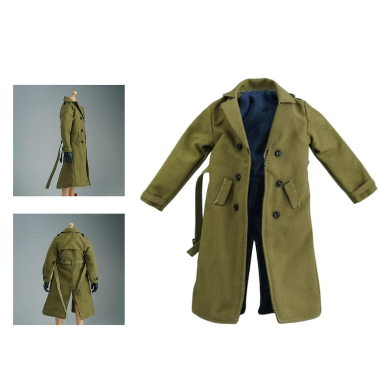 1/12 Men Women Trench Coat for 6 inch Male Female Soldiers