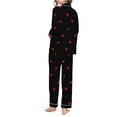 thumbnail image 4 of Aoiroe Button Down Sleepwear Loungewear Valentines Pajamas For Women Pajama Sets For Women 2 Piece Cute Pajamas For Women Comfy Lounge Sets For Women Matching Sets Women Clothing Black L, 4 of 5