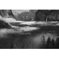 thumbnail image 2 of Zeng, Hong 32x23 Black Ornate Wood Framed with Double Matting Museum Art Print Titled - Fog Floating In Yosemite Valley, 2 of 4