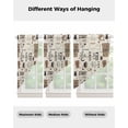 thumbnail image 4 of Coffee Swag Valances for Windows, Brown Beans Cup Dessert Drink Monochrome Rod Pocket Sheer Valances for Large Windows, Swag Toppers Light Filtering for Kitchen Living Room 2 Panels 36''x63'', 4 of 6