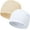 White+Nude, variant on 2Pcs Cotton Skull Caps for Men Women Breathable Night Cap Sleep Hats Soft Lightweight Running Beanie Helmet Liner