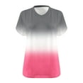 thumbnail image 3 of Htigea Womens Oversized T Shirts Loose Fit Crewneck Short Sleeve Summer Casual Blouse 2025 Tee Tops Today Deals Hot Pink,XXXL, 3 of 4