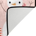 thumbnail image 5 of SKYSONIC Pink Christmas Santa Claus Non-Slip Area Rug, Penguin Snowman Floor Carpet Comfort Floor Mats Decor for Indoor Front Porch Living Room Bedroom Kitchen, 36"x24", 5 of 5