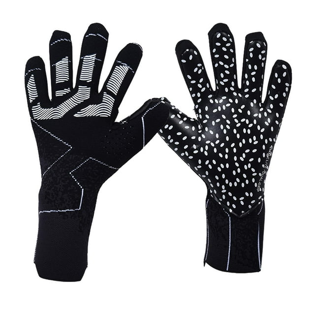 Guantes de portero para adultos Sportout Guantes de portero anticolisión Portería de fútbol negro