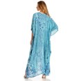 thumbnail image 2 of Sakkas Tacy Women's Casual Boho Summer Maxi Dress Caftan Kaftan Cover-up LougeWear - 10-SeaGreen - One Size Regular, 2 of 5