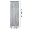 thumbnail image 2 of Gold Sequin Backdrop Curtain, Large Size, Party Stage Wedding Background Curtain, Sparkling Sequin Curtain for Holiday, Wedding, Event Decorations, 95.67*24.02in, Silver, 2 of 7