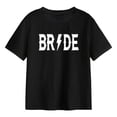 thumbnail image 2 of Camisetas para mujer con cuello redondo, cómodas, elegantes, informales, de verano, básicas, camisetas de manga corta para caminar por la calle y Negro, 2 of 10