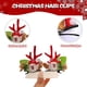 thumbnail image 2 of Diadema de cuernos de reno navideño con horquilla para el cabello Hermoso tocado navideño para niñas, 2 of 5