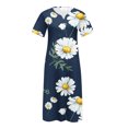 thumbnail image 4 of SMihono Robe d'Été Bohème pour Femmes Grande Taille Mode Décontractée d'Été avec Poches Manches Courtes Imprimée Col en V, 4 of 4