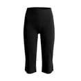 thumbnail image 3 of CFLVAEK Capri Leggings for Women Side Split High Waisted Yoga Pants Stretch Tummy Control Workout Running Capris Legging Black M, 3 of 7