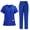 42168-Royal Blue, variant on Doctor Nurse Work Uniforms Set Unisex Shirt & Pant Surgical Uniforms Set