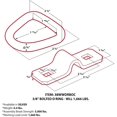 thumbnail image 2 of Anneaux D Ancres d'Attache 3/8 "High Duty 6000 Livres Résistance à la Rupture pour RV nbsp Camper Pickup nbsp Remorque Contrôle de la Cargaison, Liage, 2 of 5