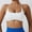 White, variant on VISALY Sports Bras For Women Racerback Bra Women's Sports Bra Padded Crossed Back Bustier Without Underwire Spaghetti Straps For Yoga Fitness wireless bras Padded Bra Comfortable Bras Army Green L