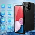 thumbnail image 3 of [3+3 Pack] Glass Screen Protector for Samsung Galaxy A13 with Camera Lens Protector, 3D Curved, 6.5 inch 9H Tempered Glass for Galaxy A13 Glass Screen Protector, 3 of 6