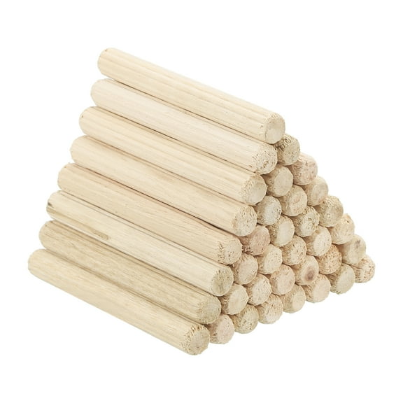 3/16" x 2" Wood Dowel Pins Fluted Wooden Dowels for Furniture Projects, 90 Pack