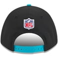 thumbnail image 4 of Men's New Era Black/Aqua Miami Dolphins 2025 NFL Draft 9FORTY A-Frame M-Crown Adjustable Hat, 4 of 5