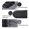 thumbnail image 3 of Women Memory Foam Slippers Comfort Wool-Like Plush Moccasin House Shoes Anti-Skid Sole Grey,Size 9, 3 of 5
