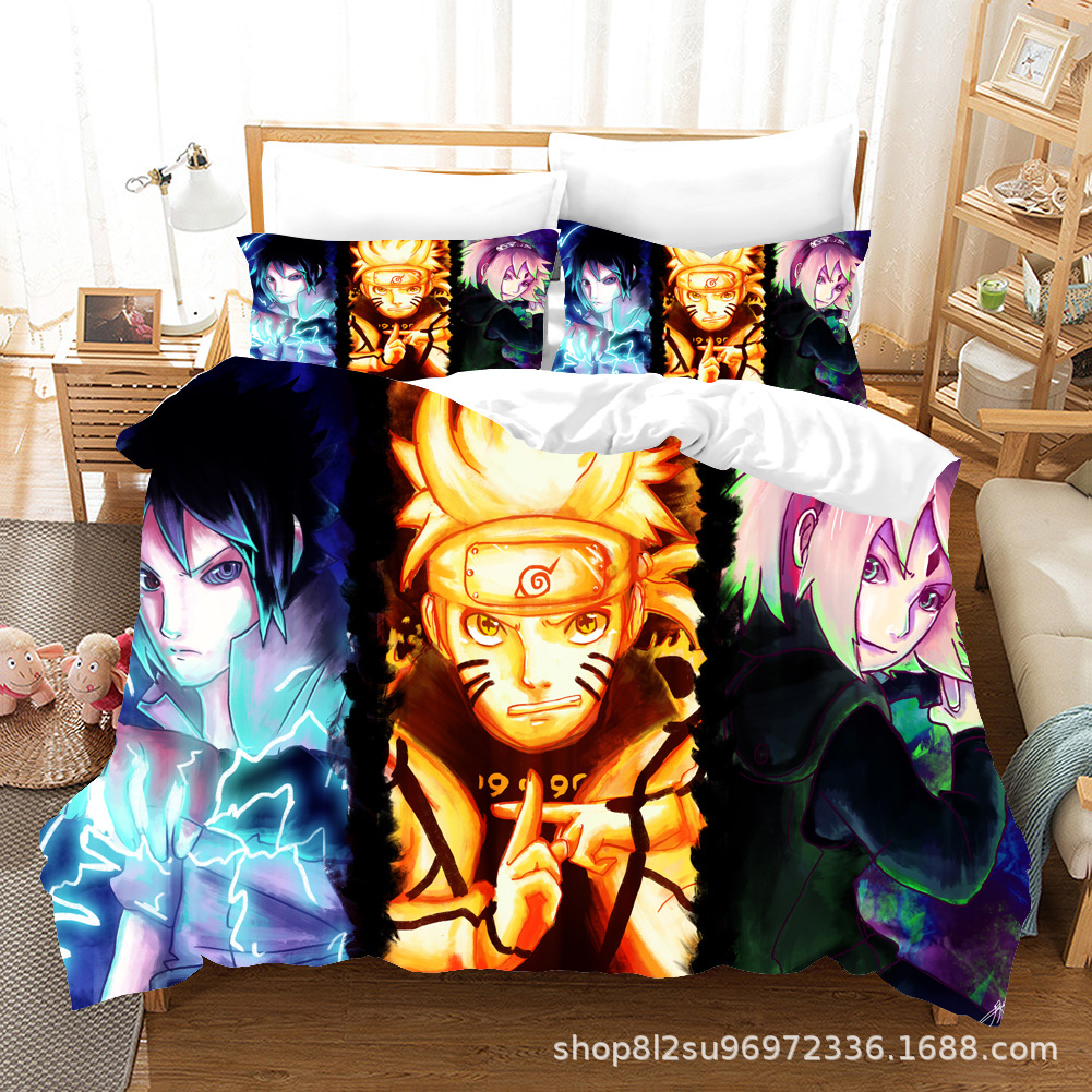 Naruto Bedding Duvet Cover Sets Boys 3D Anime Naruto Bedding Set