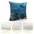 thumbnail image 4 of Qinduosi Underwater Scene with and Decorative Throw Pillow Cover Case Cushion Home Living Room Bed Sofa Car Square White, 4 of 5