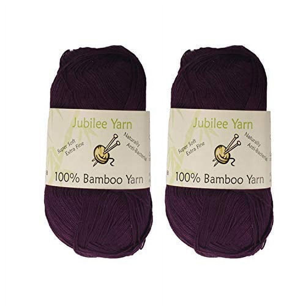 JubileeYarn Super Fine Weight Rayon from Bamboo Fiber Yarn - Royal Blue - 2  Skeins - 50g/skein