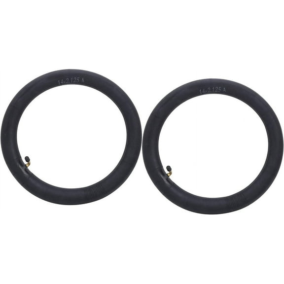 2-Pack 14x2.125 Inner Tube, Bent Valve for Folding Bike, Butyl Rubber