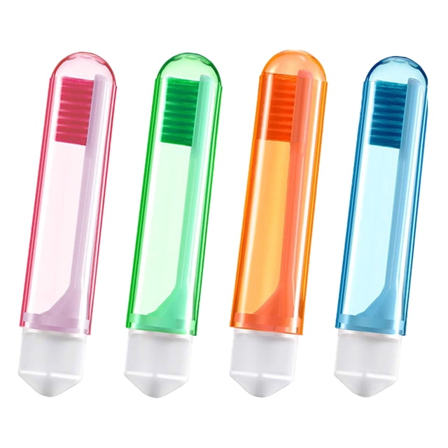 Cepillo de dientes plegable a granel con caja de cepillo de dientes, cepillo de dientes portátil suave de tamaño de viaje