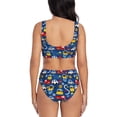thumbnail image 3 of Daiia Animals Rescue Team Women's Bikini Set Two Piece Swimsuit High Waisted Bikini Adjustable Straps Bikini Perfect for Beach, Pool, and Summer Vacation-, 3 of 9