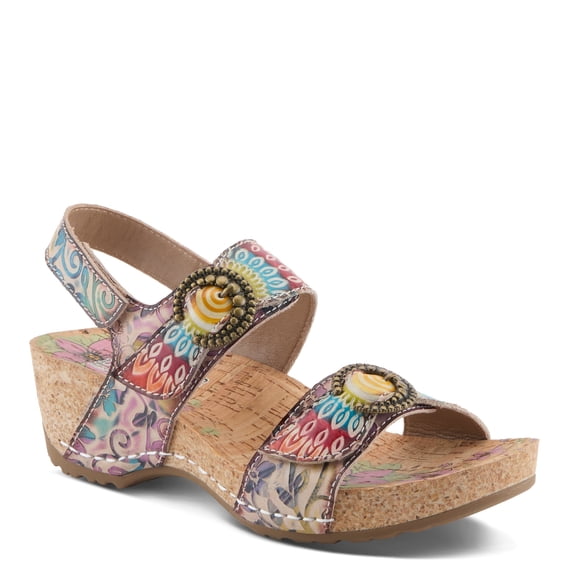 L`Artiste Colomecool Women’s Cork Wedge Sandal with Adjustable Soft Comfort