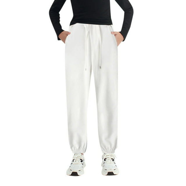 Kids Girls Sweatpants Boys Jogger Pants with Pockets Adjustable Drawstring Basic Sweatpants Boys Pants Size 5-6 Years