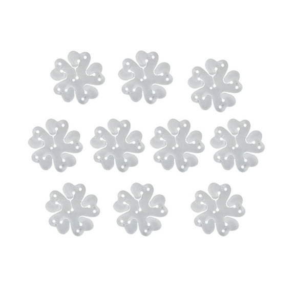 Raindrops 50 Pcs Flower Shape Balloon Clips for Sealing Easy and Fast Balloon Decoration for Weddings and Parties White Plastic