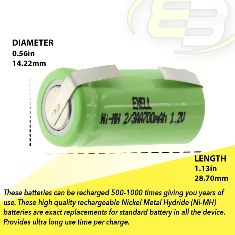 Exell Battery Rechargeable Nickel Metal Hydride (NiMH) D Assembly Cell  Batteries in the Assembly Cell Batteries department at