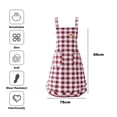 thumbnail image 2 of Delantal de moda de poliéster para mujer, mono de cocina con doble bolsillo y cintura para cocinar, ropa de trabajo, lindo estilo occidental, 2 of 5
