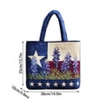 thumbnail image 3 of Independence Day Printing Tote Bag Squares Handle Handbag For Festival Travel Daily Use, 3 of 6