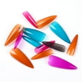 thumbnail image 2 of 240Pcs Colorful Salon Pointed Nail Tips False Nails with Nail File Nail Polish (4#), 2 of 10