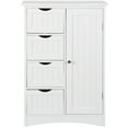 thumbnail image 2 of ZENSTYLE Bathroom Floor Cabinet Kitchen Organization 4 Drawers W/3 Tiers Side Space, White, 2 of 11