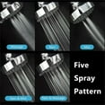thumbnail image 6 of Bathroom Shower Head Replacement 5 Setting Adjustable Top Spray Design for Home Bath, 6 of 8