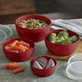 thumbnail image 5 of KitchenAid 7-Piece Nesting Plastic Mixing Bowls Set and Prep Bowls with Lids, Empire Red, 5 of 7