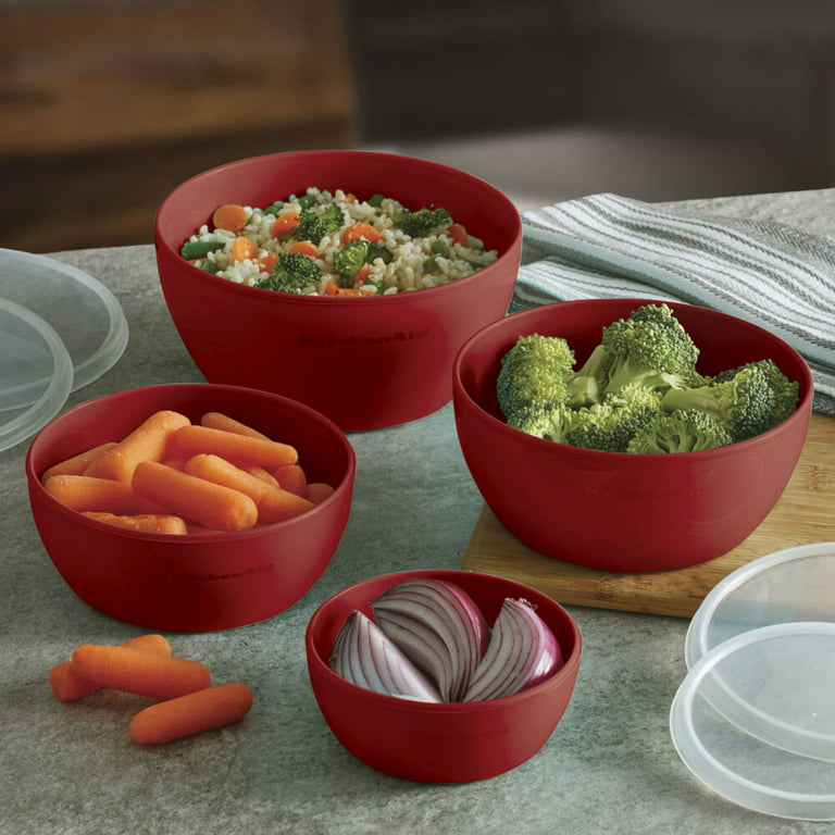 KitchenAid Classic 3 Pieces Mixing Bowls, Empire Red
