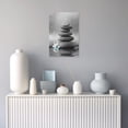 thumbnail image 4 of ZHONGYUTONG Zen Stones Canvas Wall Art Black and White Spa Stones Picture Spiritual Meditation Painting Print for Bathroom Decor Framed (24.00" x 36.00"), 4 of 5